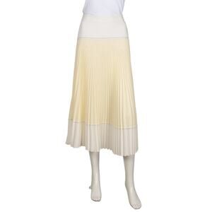 PROENZA SCHOULER Yellow Pleated Midi Skirt Size XS